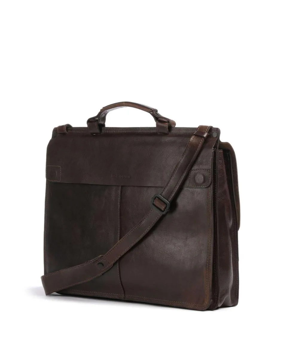 Harold Business- & Laptop Bags-Aberdeen Briefcase fine grain cow leather