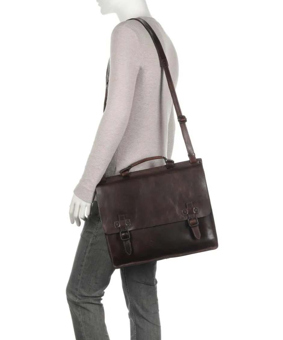 Harold Business- & Laptop Bags-Aberdeen Briefcase fine grain cow leather
