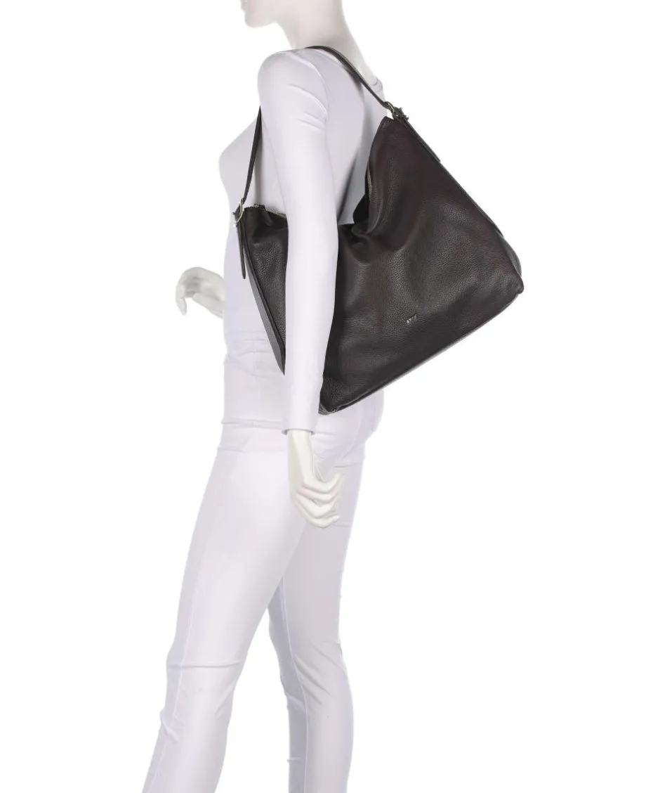 Abro Shoulder Bags|Hobo Bags-Agave Carina Hobo bag grained leather