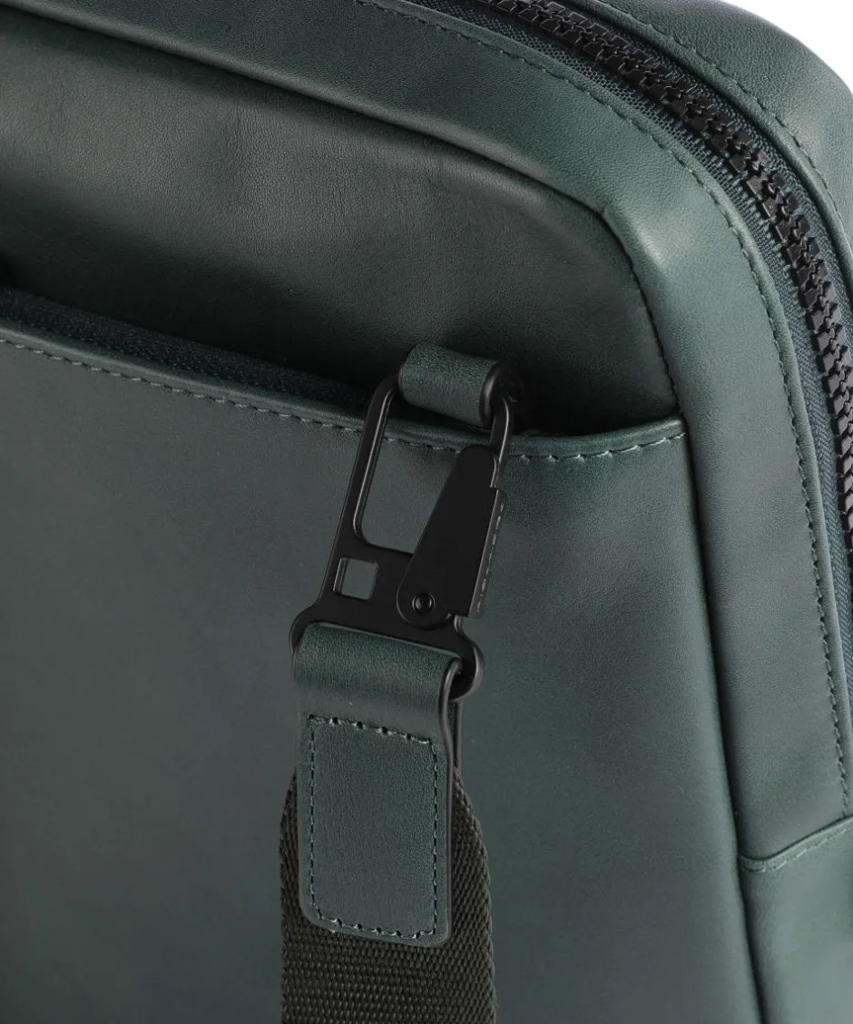 Piquadro Crossbody Bags-AKRON Crossbody bag 10″ fine grain leather