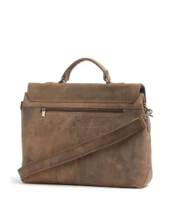 Harold Business- & Laptop Bags-Antic Briefcase 15″ brushed leather