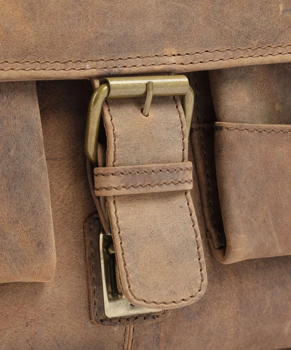 Harold Business- & Laptop Bags-Antic Briefcase 15″ brushed leather