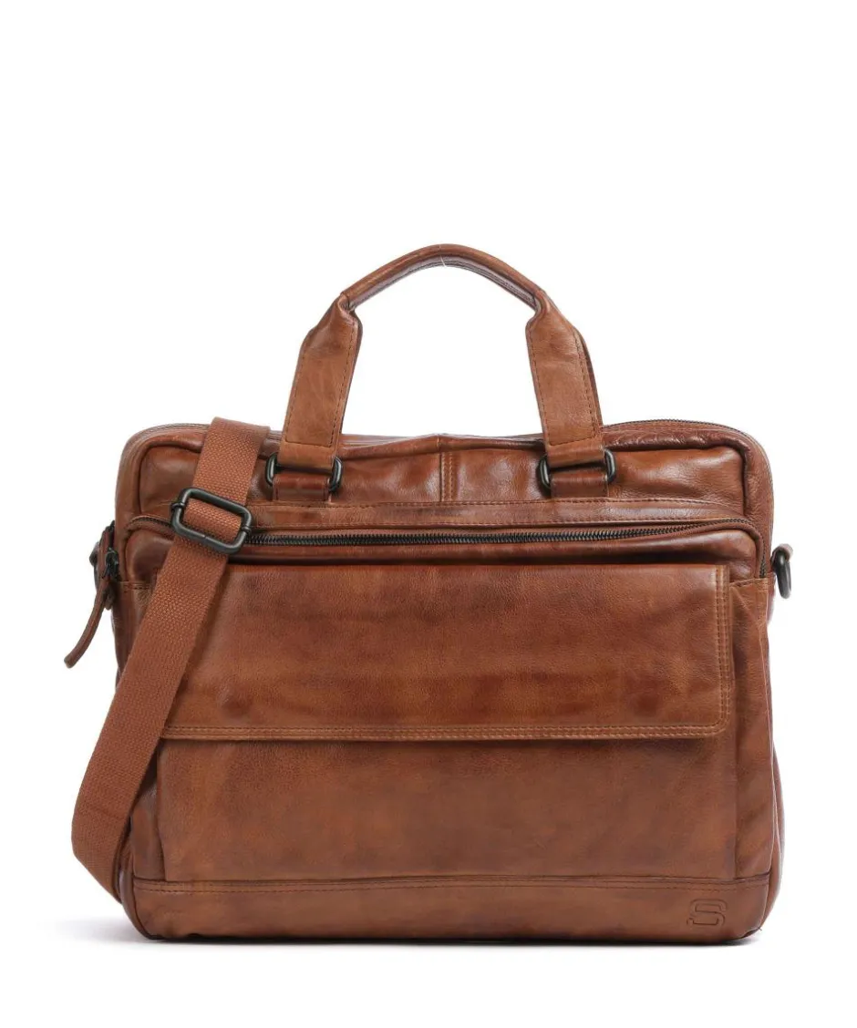 Spikes & Sparrow Business- & Laptop Bags-Apache Briefcase 15″ grained leather