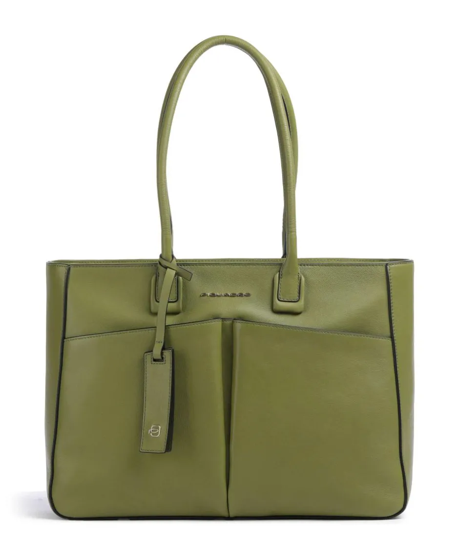 Piquadro Tote Bags-Ashley Tote bag 15″ fine grain cow leather