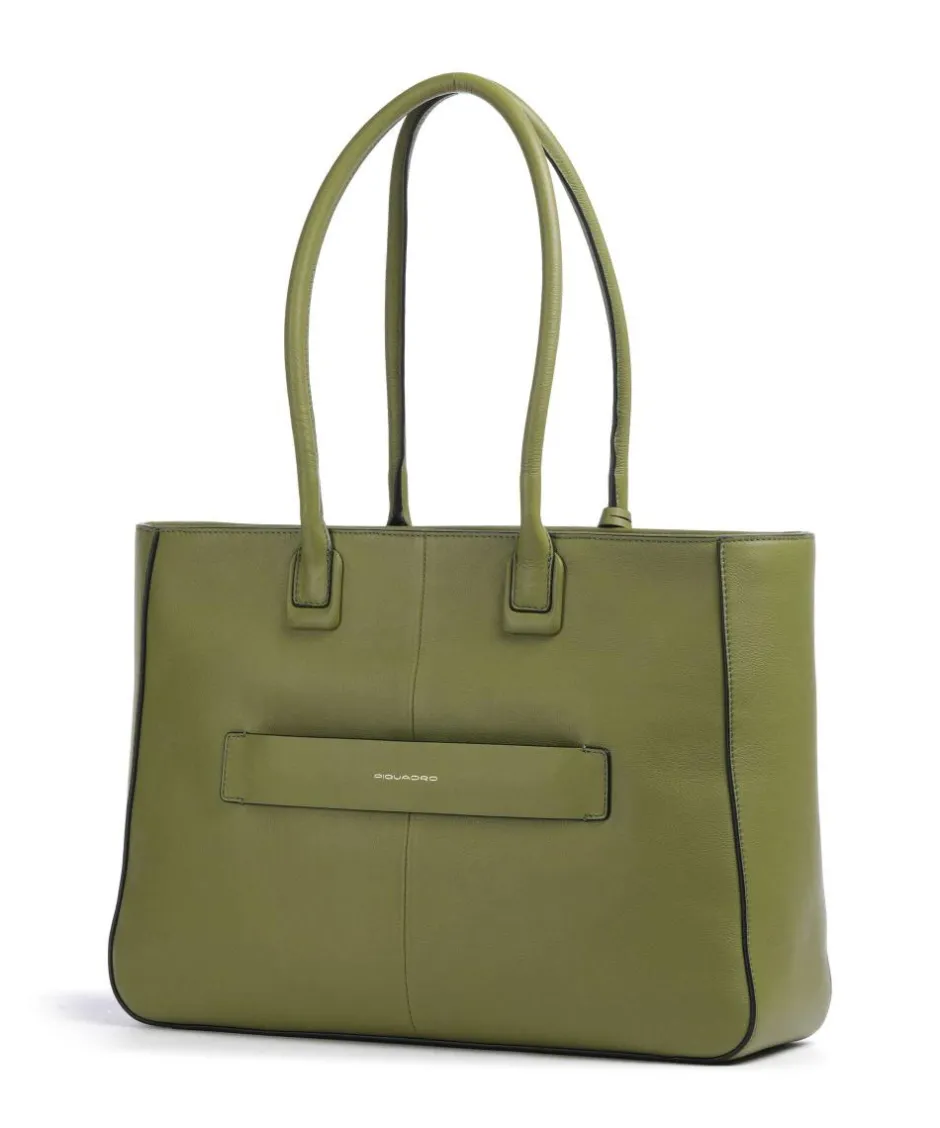 Piquadro Tote Bags-Ashley Tote bag 15″ fine grain cow leather