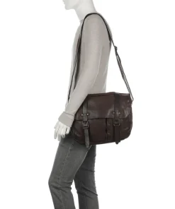 Aunts & Uncles Business- & Laptop Bags|Crossbody Bags-Barbershop Bandholz Messenger bag fine grain leather