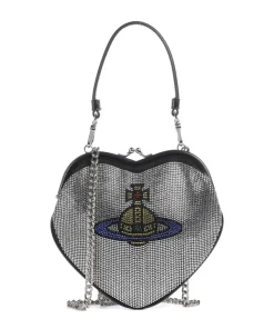 Vivienne Westwood Clutch & Evening Bags|Handbags-Belle Heart Frame Diamante Crossbody bag softly grained calfskin