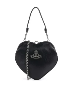 Vivienne Westwood Shoulder Bags|Handbags-Belle Heart Frame Re-Vegan Grain Shoulder bag imitation leather