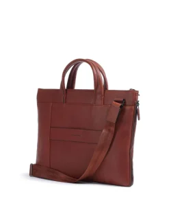 Piquadro Business- & Laptop Bags-Black Square Briefcase 15″ fine grain leather