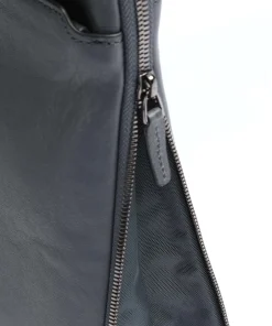 Piquadro Business- & Laptop Bags-Black Square Briefcase 15″ fine grain leather
