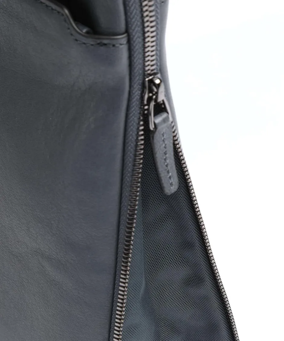 Piquadro Business- & Laptop Bags-Black Square Briefcase 15″ fine grain leather