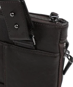 Piquadro Business- & Laptop Bags-Black Square Briefcase 15″ fine grain leather