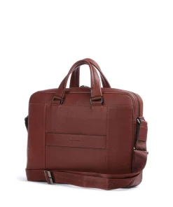 Piquadro Business- & Laptop Bags-Black Square Briefcase 15″ grained leather
