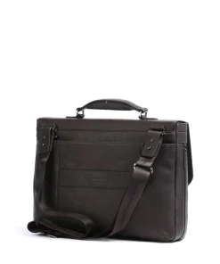 Piquadro Business- & Laptop Bags-Black Square Briefcase 15″ leather