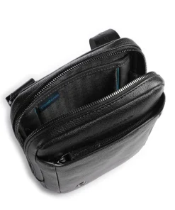 Piquadro Crossbody Bags-Square Crossbody bag grained cow leather