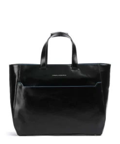 Piquadro Business- & Laptop Bags-Blue Square Briefcase 14″ fine grain cow leather