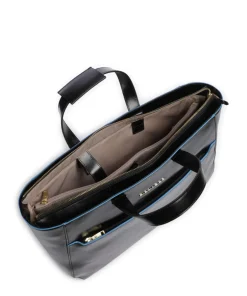 Piquadro Business- & Laptop Bags-Blue Square Briefcase 14″ fine grain cow leather