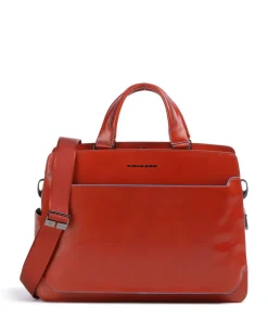 Piquadro Business- & Laptop Bags-Blue Square Briefcase 15″ fine grain cow leather