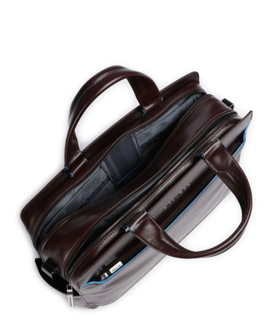 Piquadro Business- & Laptop Bags-Blue Square Briefcase 15″ fine grain cow leather