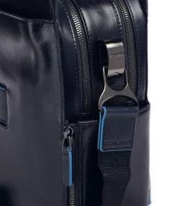 Piquadro Business- & Laptop Bags-Blue Square Briefcase 15″ fine grain cow leather