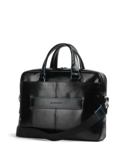Piquadro Business- & Laptop Bags-Blue Square Briefcase 15″ leather
