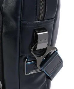 Piquadro Business- & Laptop Bags-Blue Square Briefcase 15″ leather