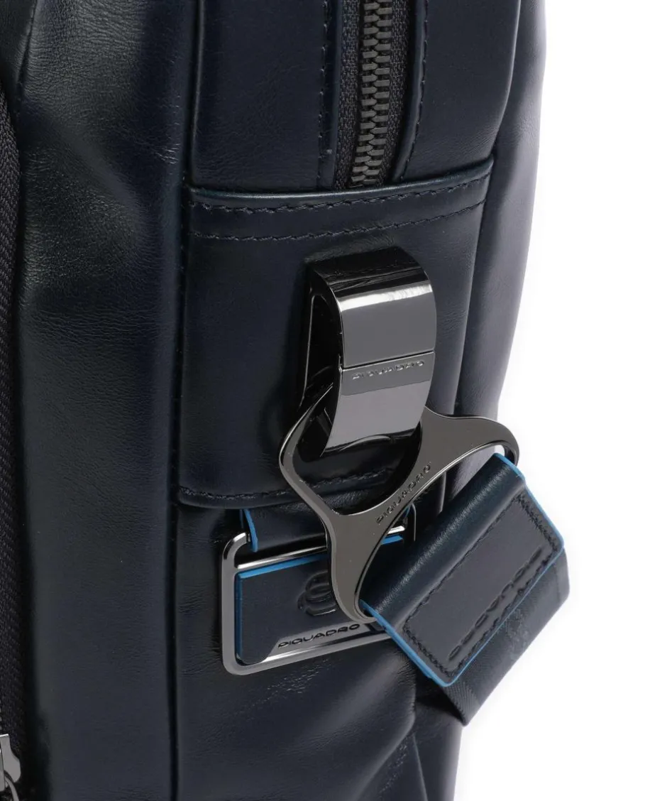 Piquadro Business- & Laptop Bags-Blue Square Briefcase 15″ leather