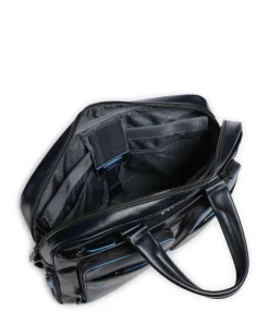Piquadro Business- & Laptop Bags-Blue Square Briefcase 15″ leather