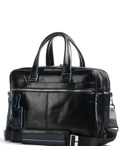 Piquadro Business- & Laptop Bags-Blue Square Briefcase 16″ leather