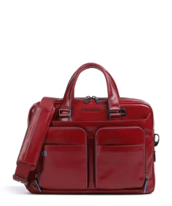 Piquadro Business- & Laptop Bags-Blue Square Briefcase 15″ leather