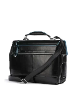 Piquadro Business- & Laptop Bags-Blue Square Briefcase 15″ leather, grained leather