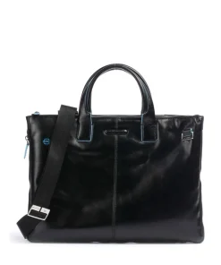 Piquadro Business- & Laptop Bags-Blue Square Briefcase 15″ smooth leather