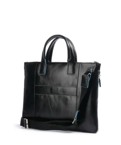 Piquadro Business- & Laptop Bags-Blue Square Briefcase 15″ smooth leather