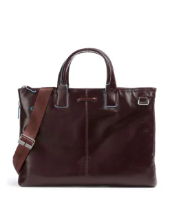 Piquadro Business- & Laptop Bags-Blue Square Briefcase 15″ smooth leather