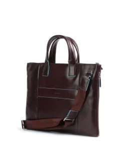 Piquadro Business- & Laptop Bags-Blue Square Briefcase 15″ smooth leather