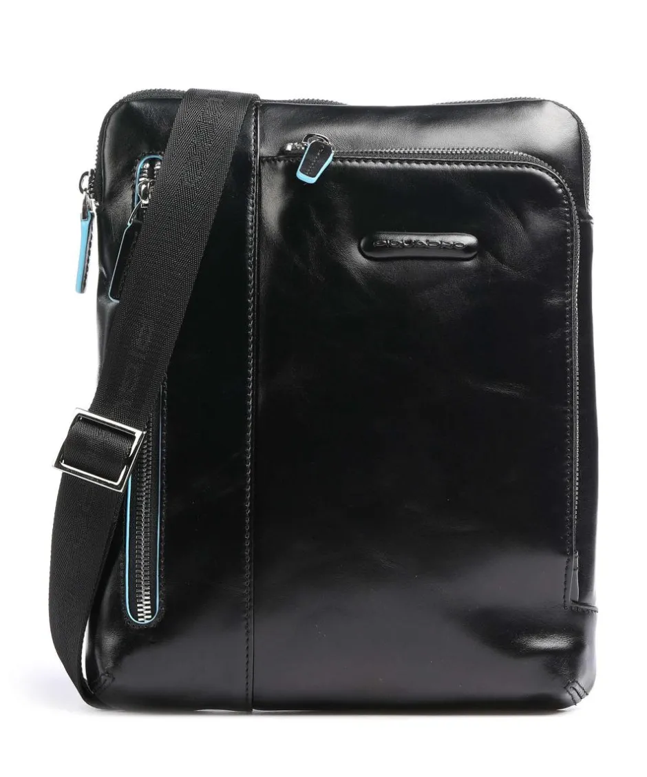 Piquadro Crossbody Bags-Blue Square Crossbody bag leather