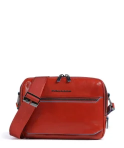 Piquadro Crossbody Bags-Blue Square Crossbody bag fine grain cow leather