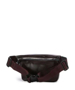 Piquadro Fanny Packs|Crossbody Bags-Blue Square Fanny pack grained cow leather