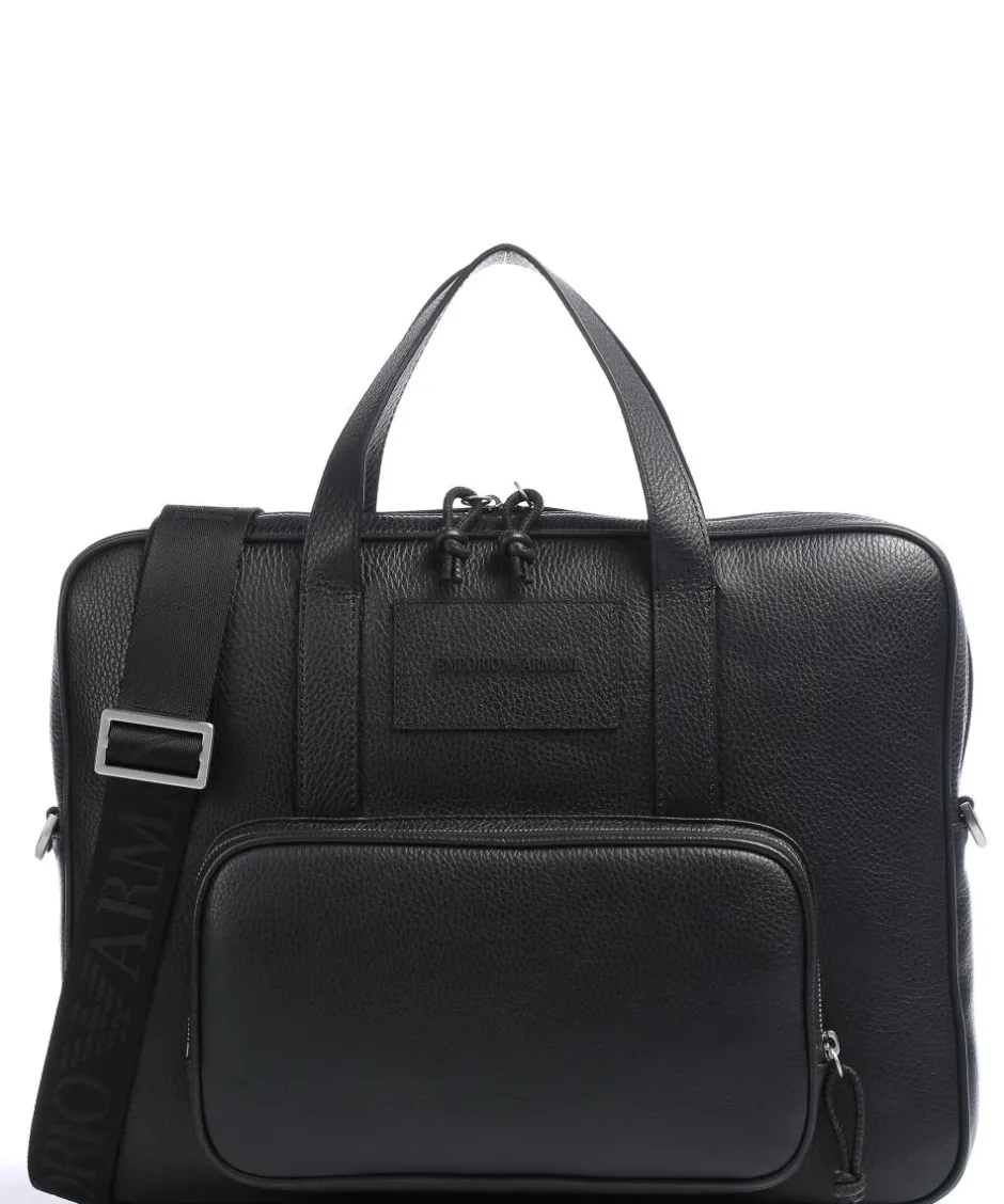 Emporio Armani Business- & Laptop Bags-Briefcase 15″ grained leather