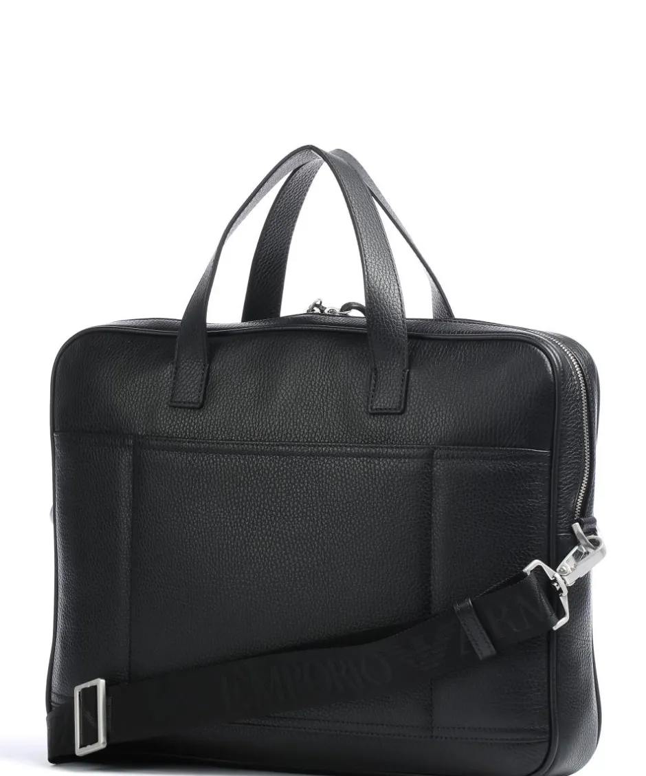 Emporio Armani Business- & Laptop Bags-Briefcase 15″ grained leather