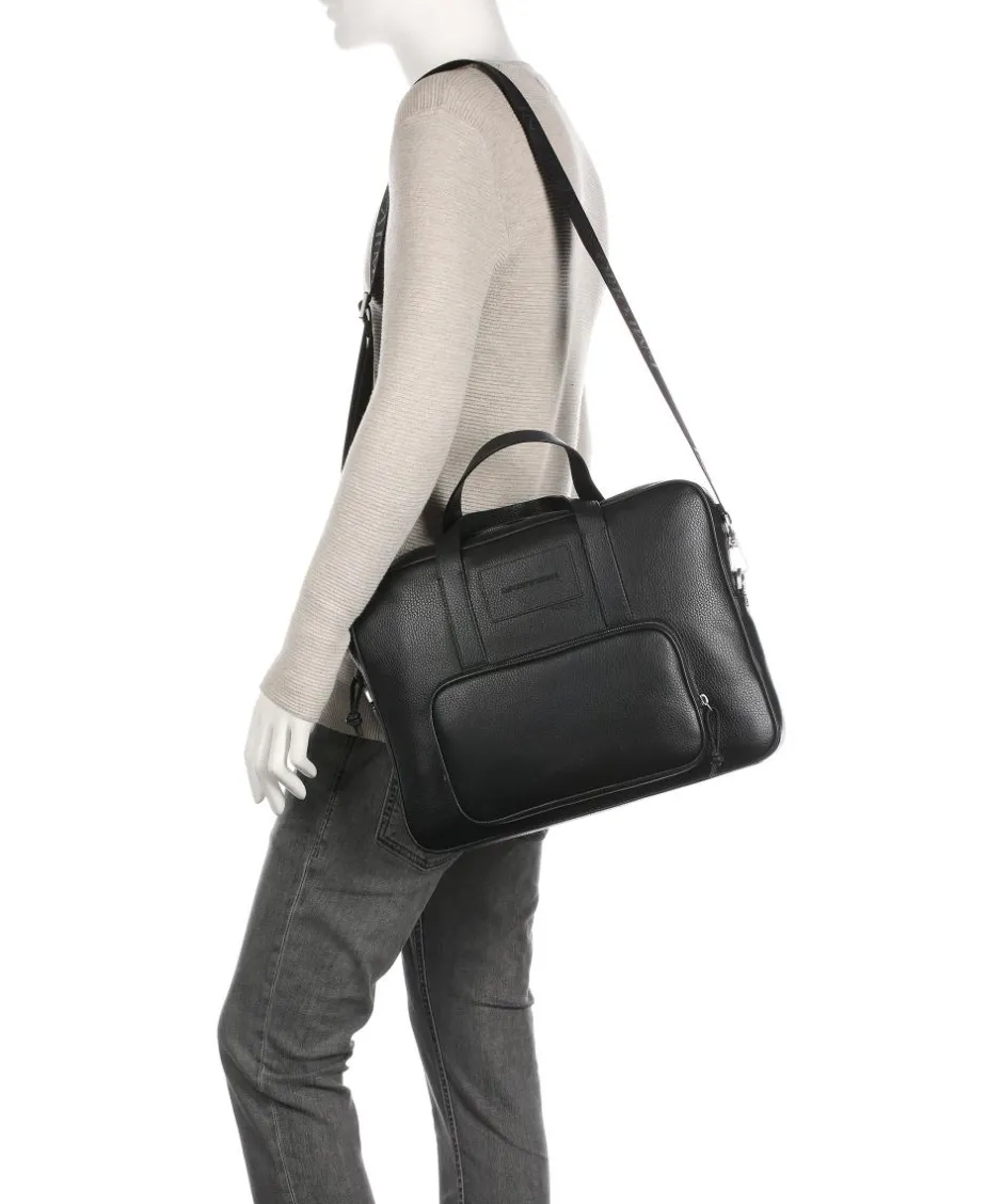 Emporio Armani Business- & Laptop Bags-Briefcase 15″ grained leather