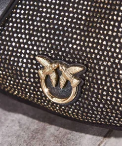 Pinko Shoulder Bags-Brioche Mini Shoulder bag fabric