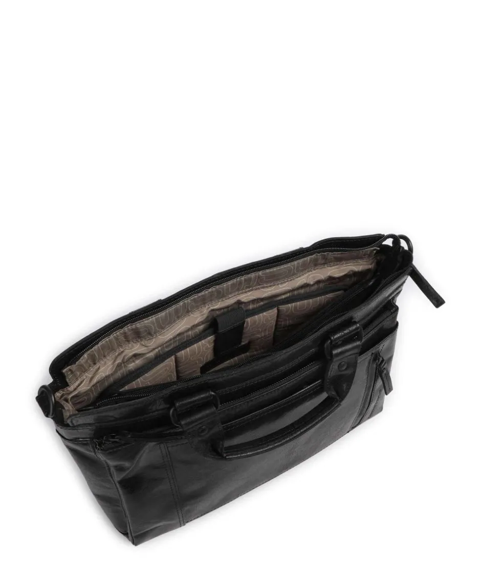 Spikes & Sparrow Business- & Laptop Bags-Bronco Bennie Briefcase 14″ fine grain leather