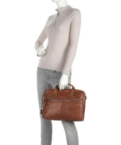 Spikes & Sparrow Business- & Laptop Bags-Bronco Briefcase 14″ buffalo leather