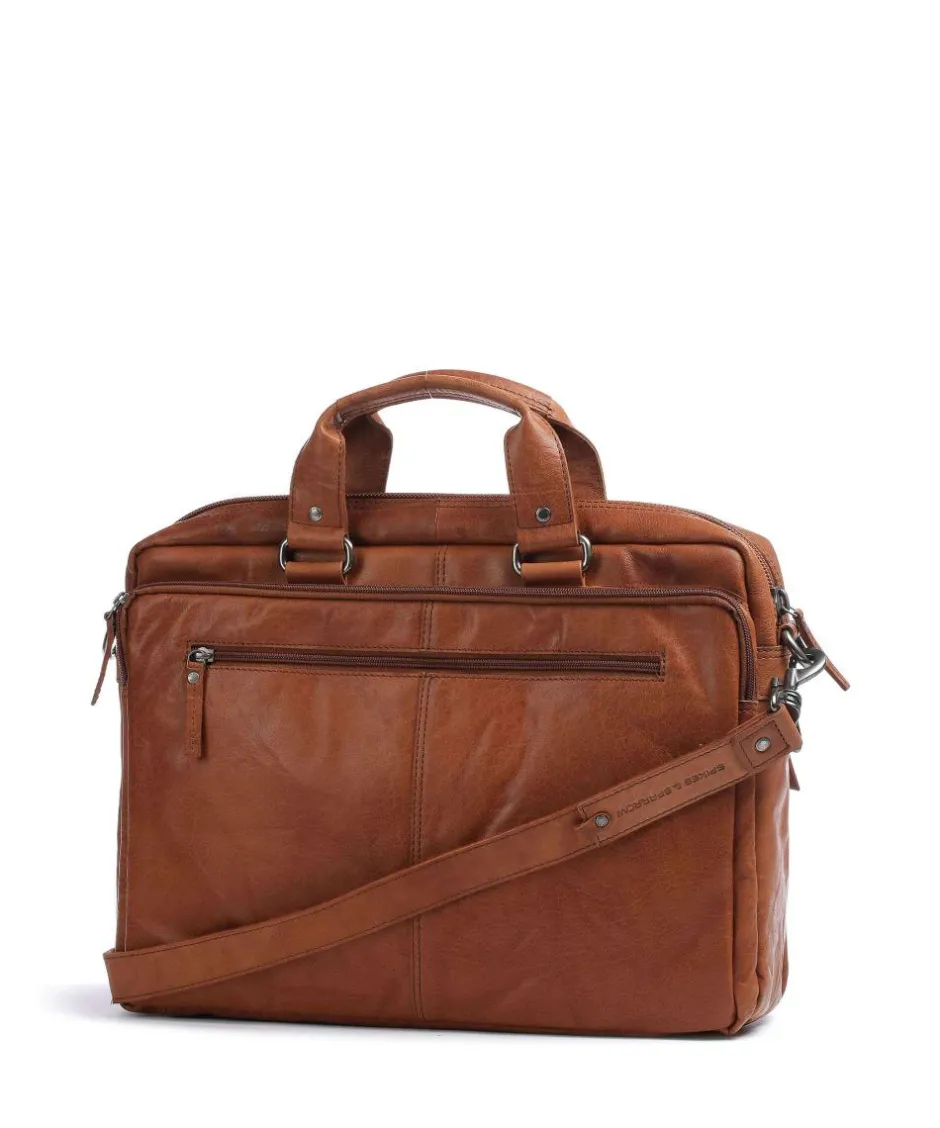 Spikes & Sparrow Business- & Laptop Bags-Bronco Briefcase 15″ buffalo leather