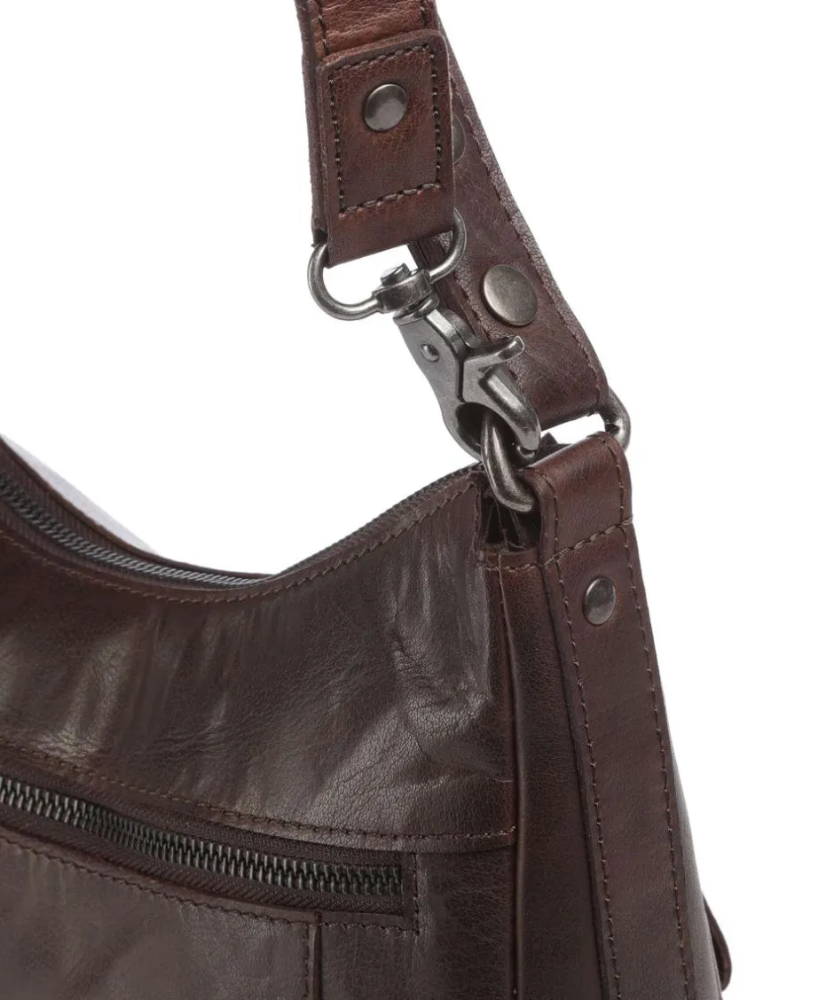Spikes & Sparrow Shoulder Bags|Hobo Bags-Bronco Candee Hobo bag fine grain leather