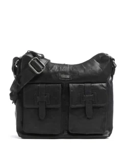 Spikes & Sparrow Shoulder Bags|Hobo Bags-Bronco Hobo bag grained leather