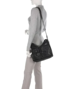 Spikes & Sparrow Shoulder Bags|Hobo Bags-Bronco Hobo bag grained leather
