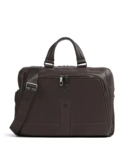 Piquadro Business- & Laptop Bags-Carl 13 Briefcase 14″ grained cow leather