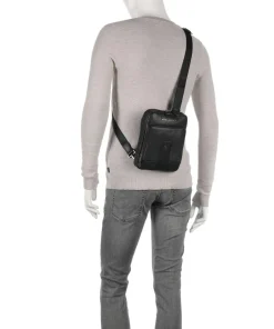 Piquadro Crossbody Bags-Carl Crossbody bag 10″ grained cow leather